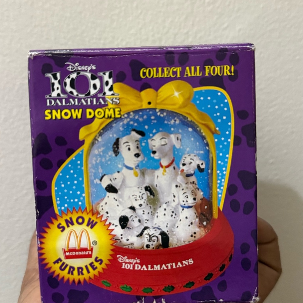 Disney 101 Dalmatians Snow Globe with Red Base